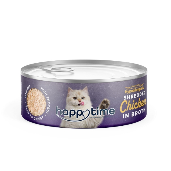 HAPPY TİME TİFTİKLİ TAVUK YETİŞKİN KEDİ KON.70GR*24