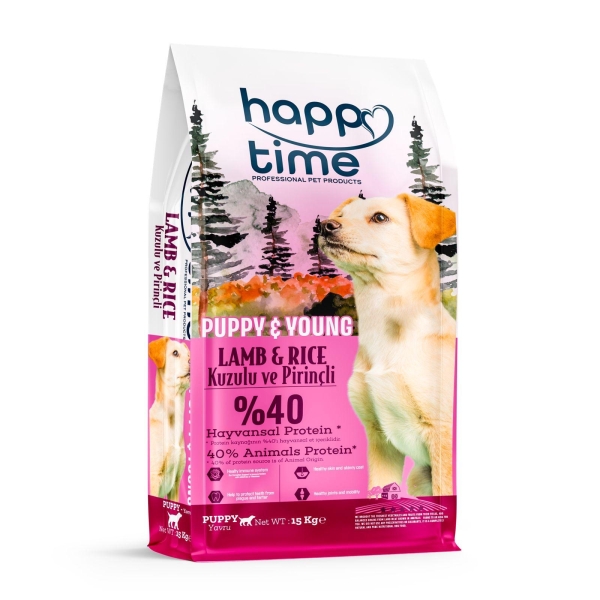 HAPPY TİME PUPPY DOG LAMB&RİCE 15 KG