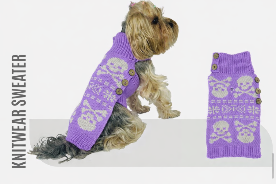 KEDİ & KÖPEK TRİKO KAZAK LİLA