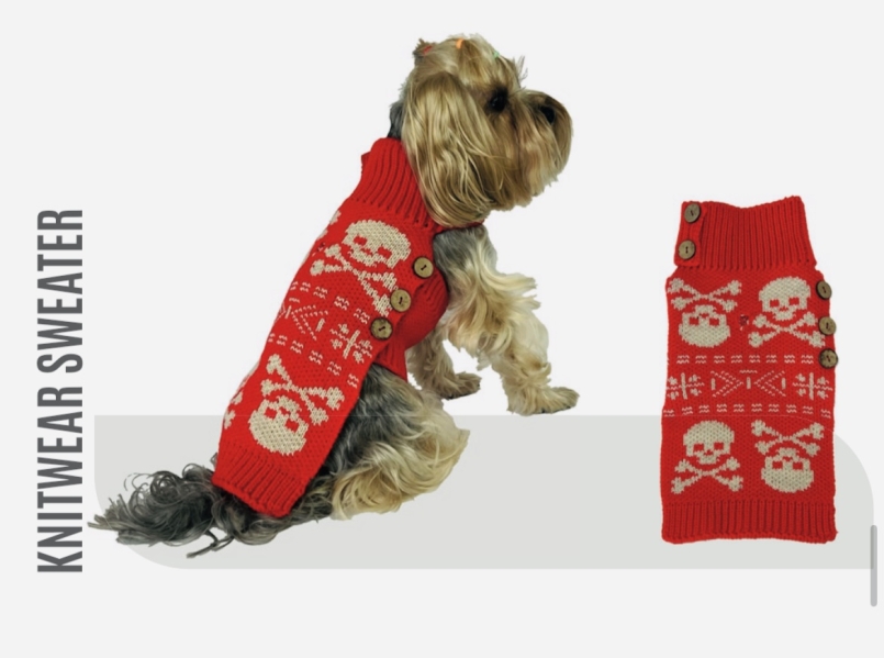 KEDİ & KÖPEK TRİKO KAZAK KIRMIZI