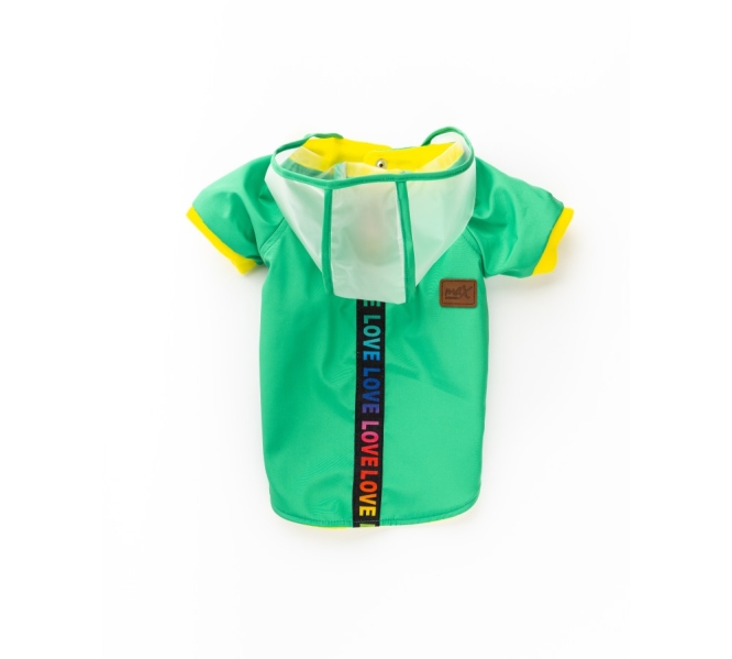 ŞEFFAF KAPÜŞONLU YAĞMURLUK YEŞİL